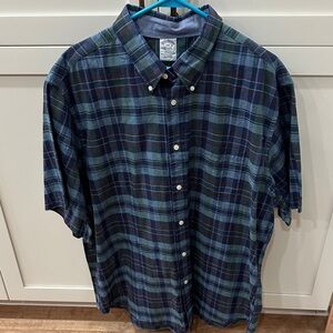 Brooks Brothers Men's Plaid Short Sleeve Shirt Size XXL